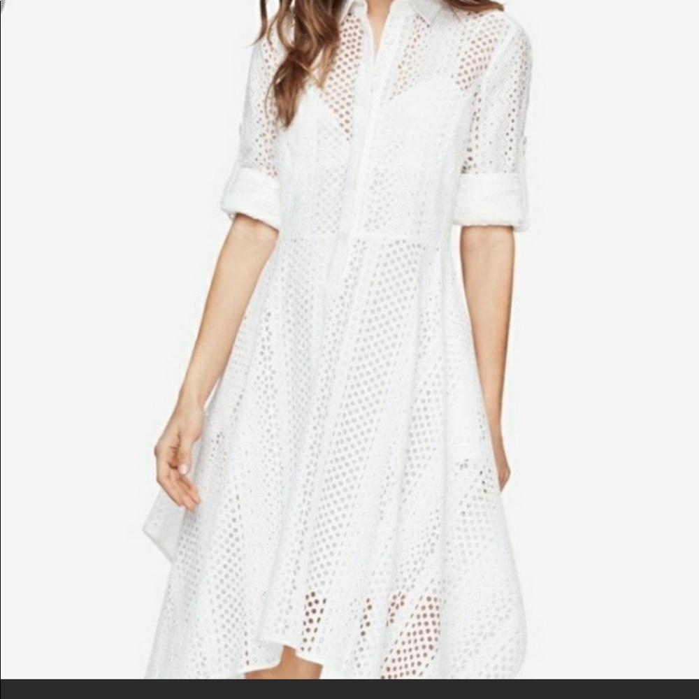 BCBGMAXAZRIA Beatryce white eyelet dress